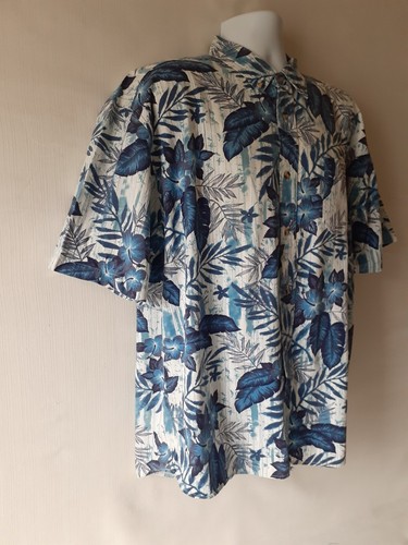 Michael Austin men's short sleeve blue and white short sleeve button-down size L - Picture 3 of 7