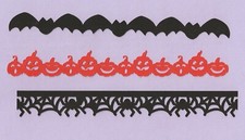 Halloween Die Cut Borders, 8" long, 6 pcs  2 of each design Halloween Borders