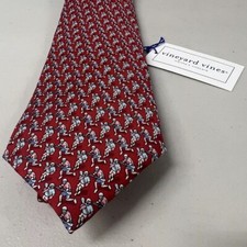 Vineyard Vines Tie New NWT Tag Lacrosse Lax Players Red Silk USA Free Shipping
