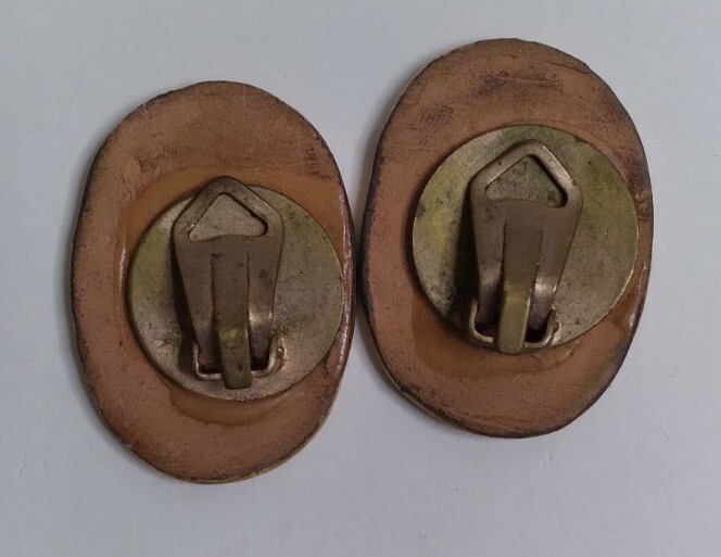 Vintage Wine Bottles Themed Clip Earrings Ceramic Artist Crafted eBay