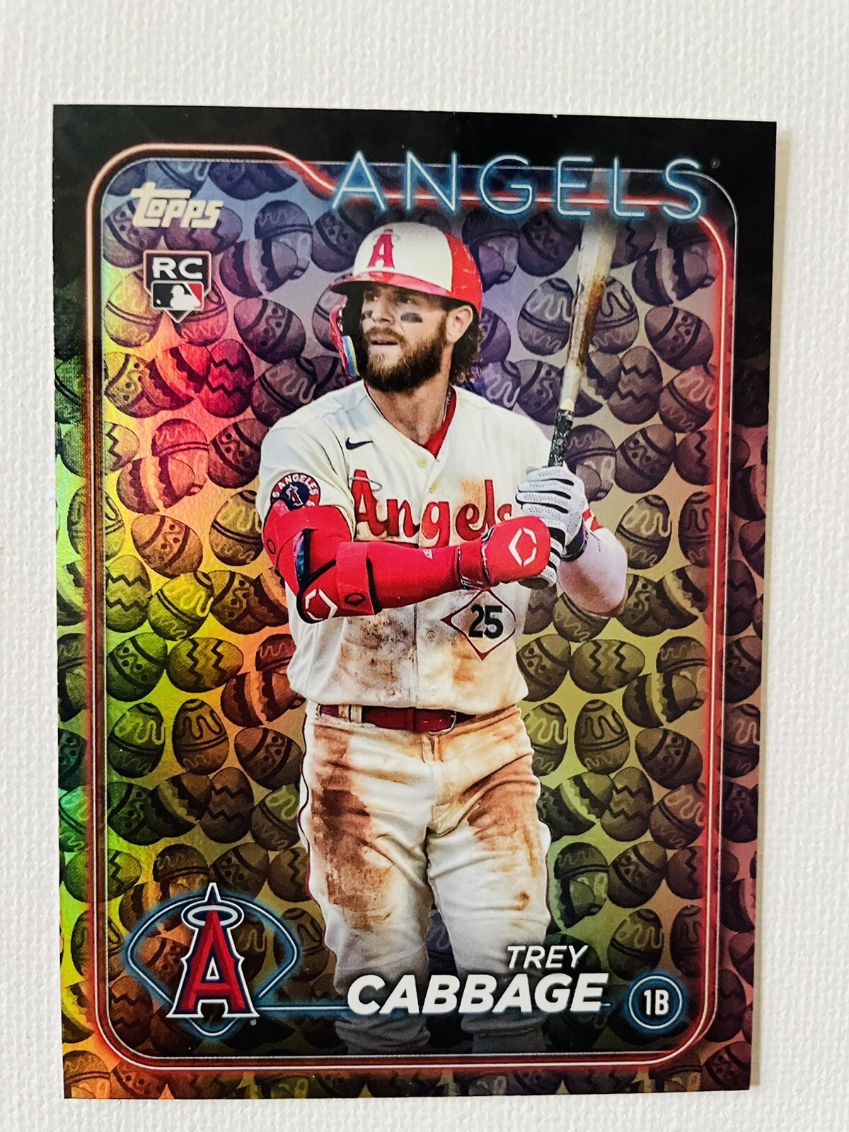 2024 Topps Series 1 Trey Cabbage Easter Egg Parallel Rookie #321 L.A. Angels