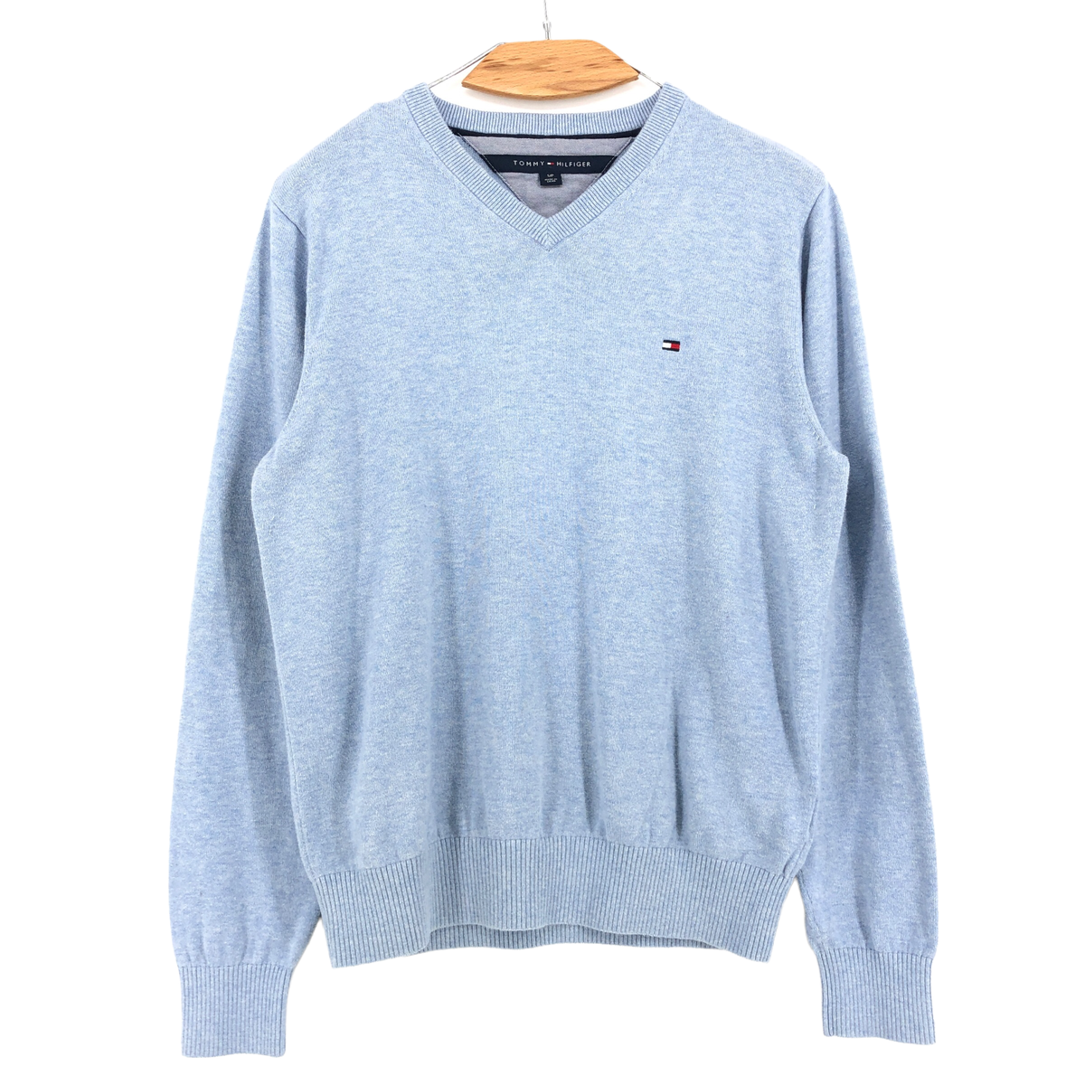 TOMMY HILFIGER Men V-Neck Jumper Pullover Sweater Size S