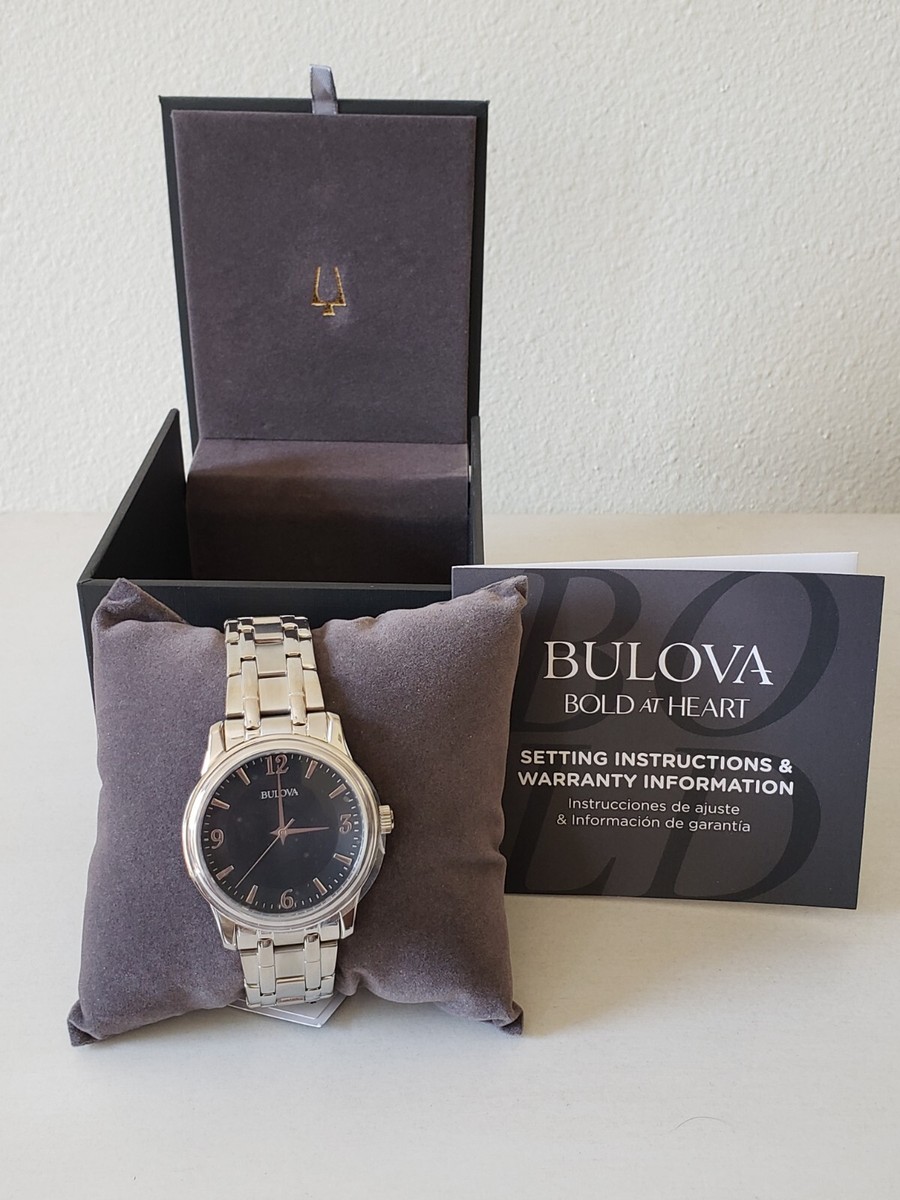Bulova 96A294 New Corporate Stainless Steel Black Dial Men display picture 2