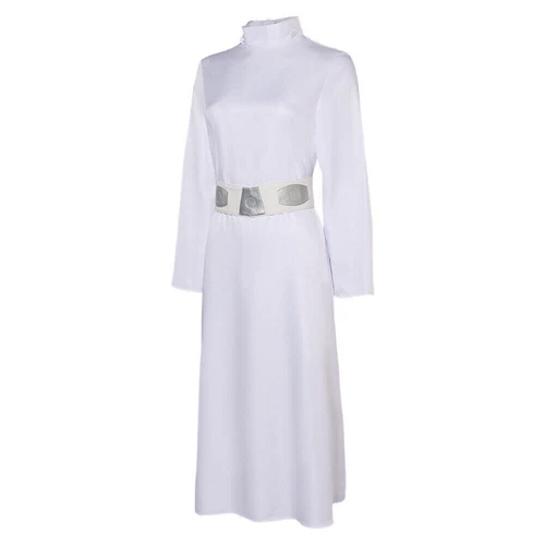 DE Damen Kleid Star Wars Prinzessin Leia Cosplay Kostüm Karneval Anzug Halloween - Bild 9 von 15