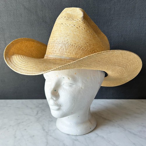 Vintage American Hat Company Western Cowboy Straw Hat - Mens' Size 7-1/2
