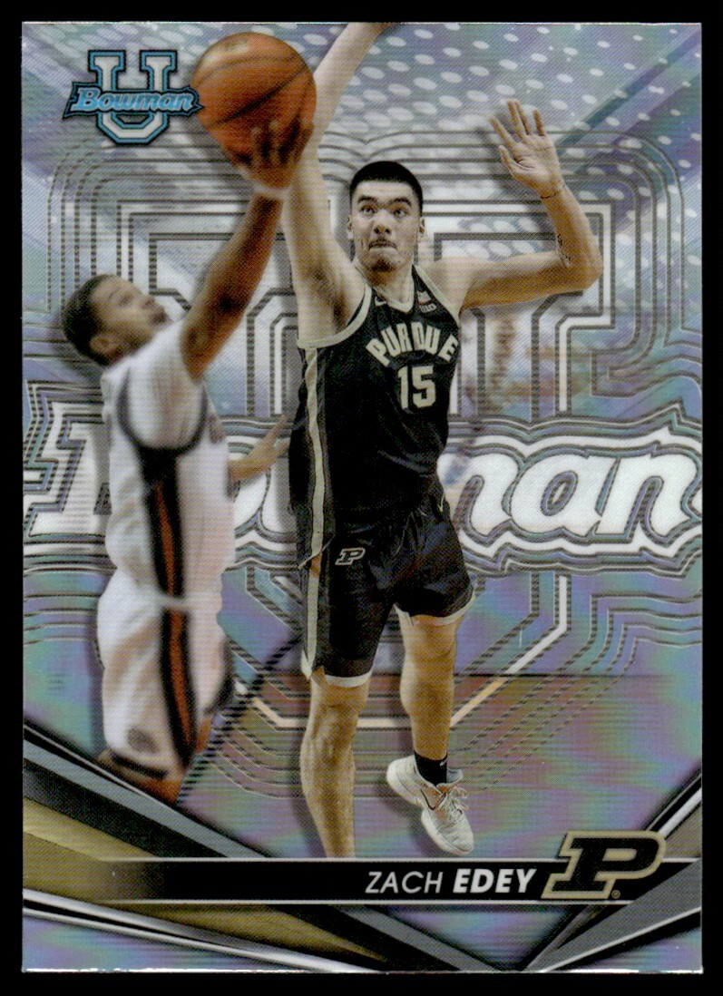 2023-24 Bowman University Best Refractor Zach Edey Purdue Boilermakers #74