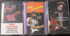 Eric Clapton 3 Cassette Lot Time Pieces Best UNPLUGGED Too Much Monkey Business
