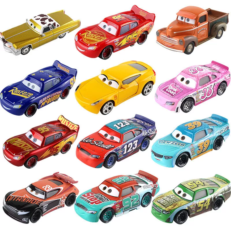 Disney Pixar Cars 3 Lot Lightning McQueen 1:55 Model Toy Cars Diecast Toys  Loose