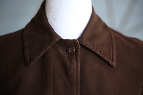 $3,980 Loro Piana Chocolate Suede CASHMERE Lined Jacket Size 38 MINT - Picture 9 of 13