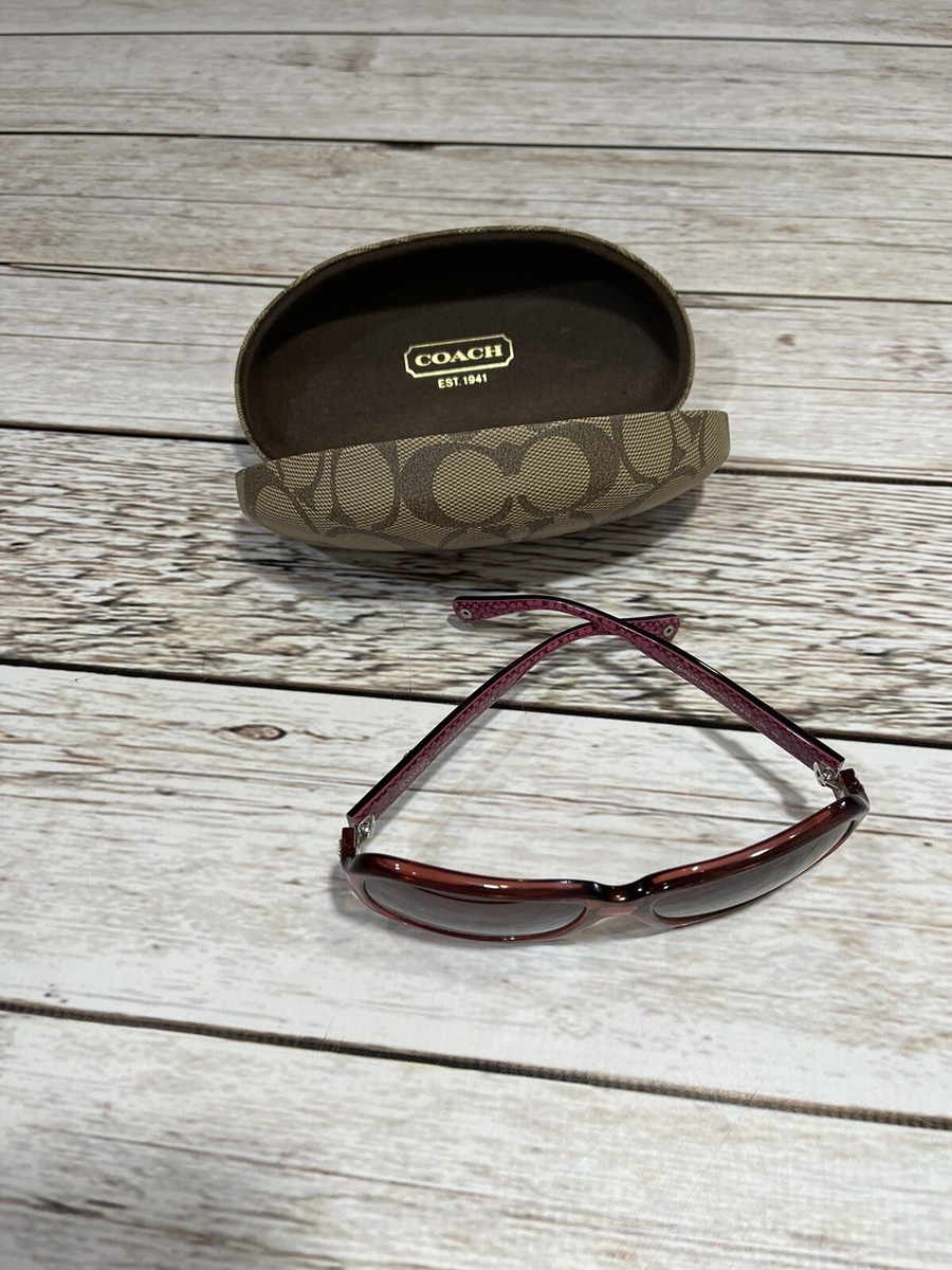 チーク RT 106353 Women's Coach HC 8016 L008 Ciara 5032/8H Burgundy Sunglasses 57-15