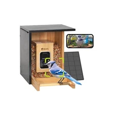 Birdfy AI Smart Bird Feeder with Camera, High-End Bamboo, Mini in Size, Solar...