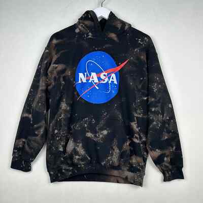 Bowery Supply Sz M Custom Reverse Tie Dye NASA Graphic Print