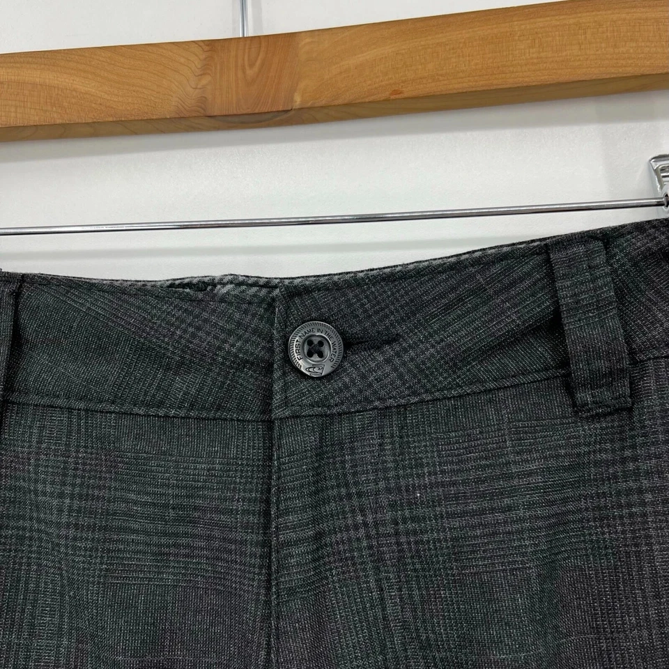 Pantalones Cortos O'Neill Para Hombre Talla 34 Negro Chino Frente Plano Mosca Cremallera Estampado a Cuadros 10" Foto 4 de 4