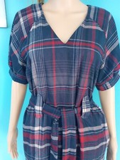 $5 CLEARANCE Blue & Red Plaid Dress lightweight and soft Size: 4