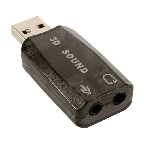 Audio Card USB for Mic / Speaker Adapter Surround Sound 7.1 for Laptop PC - Photo 3/9
