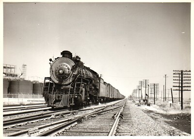 Vintage Rail Photo Service Santa Fe 2-10-2Heavy Steam Locomotives #3844  5x7