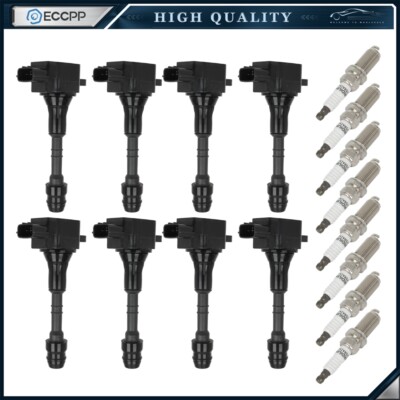 ECCPP 8 For 4.5L 03-06 Infiniti For FX45 M45 Q45 Ignition Coil Spark Plug UF482