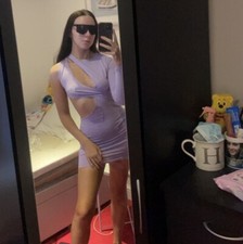 Pretty Little Thing Lilac Cut Out Dress