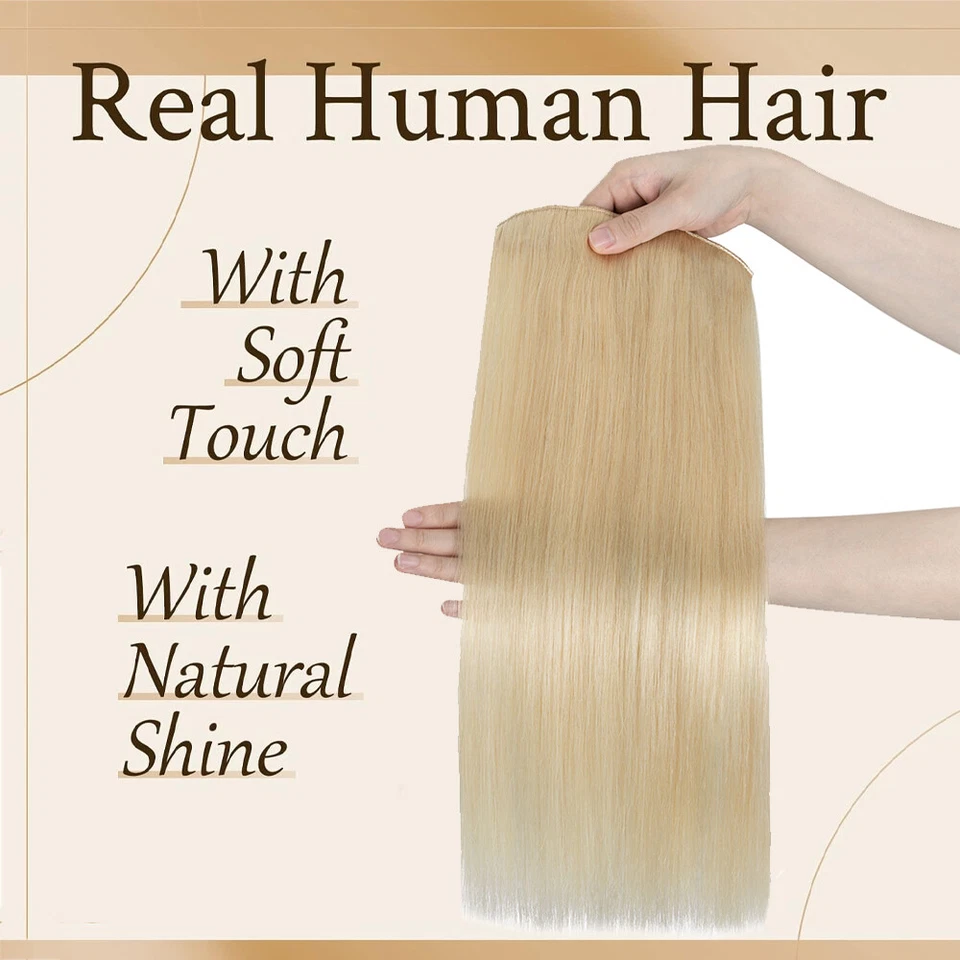 CLEARANCE Clip in 100% Remy Human Extensions Weft Half Up Half Down Ponytail SET - Image 2 of 4