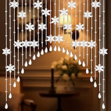 Crystal Glass Beaded Curtain Arched Door Hanging String Curtain Window Valance
