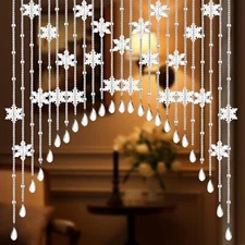 Crystal Glass Beaded Curtain Arched Door Hanging String Curtain Window Valance