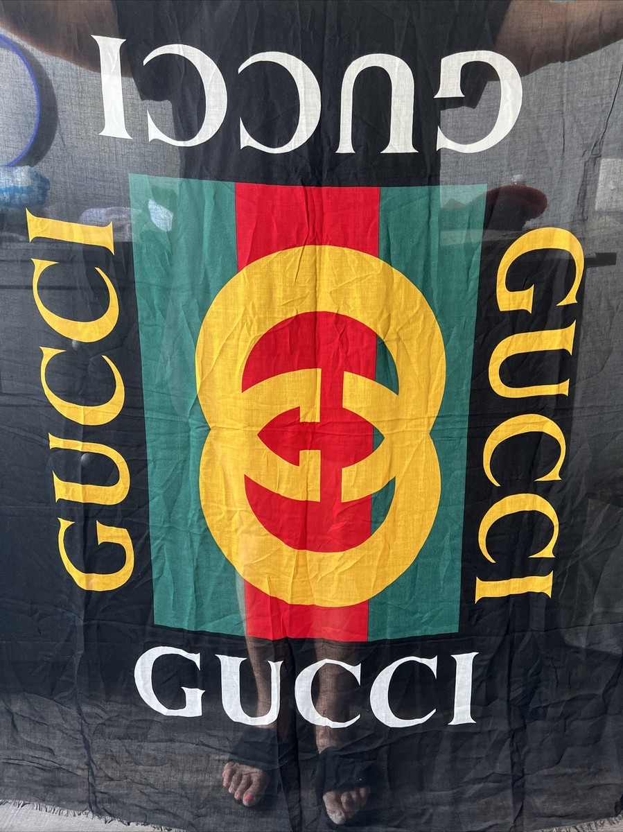 GUCCI GGロゴブローチ⭐︎coco Gucci Coco GG logo Scarf/Shawl MSRP $445 | eBay
