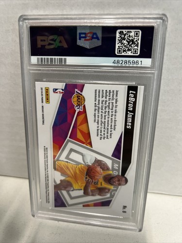 2019 Panini Mosaic Lebron James Give and Go #8 Lakers PSA 9 B5 - Picture 3 of 3