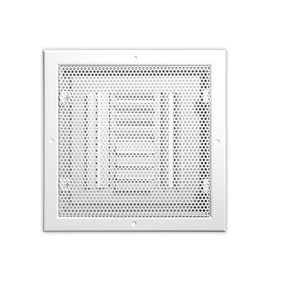  8 x 8 Perforated Curved Blade Surface Mount Diffuser w/ Adjustable Blades,