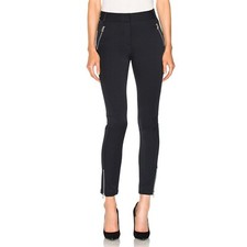 VERONICA BEARD Ash Seamed Skinny Pant cropped black sz 6
