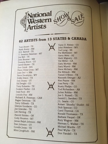 September 1982 National Golden Spur Award & Artists Show Program Lubbock, TX - 第 7/9 張圖片