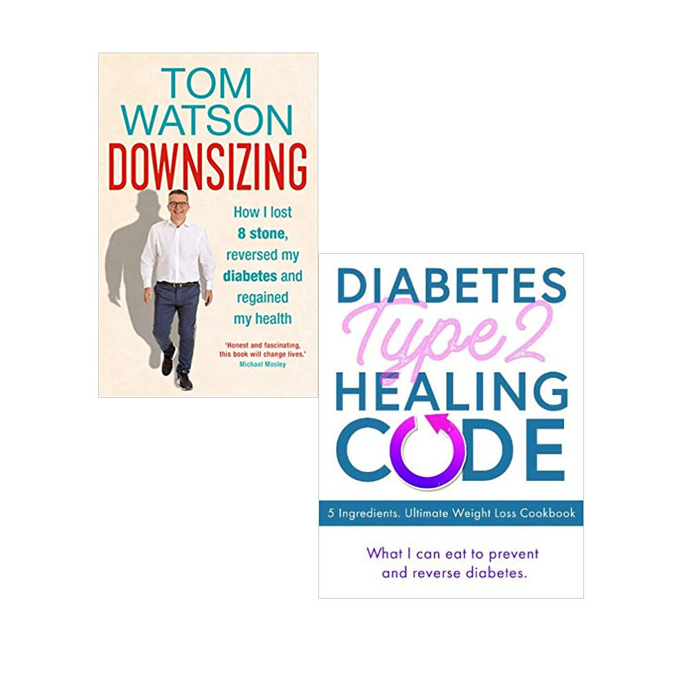 Downsizing: How I lost 8,Diabetes Type 2 Healing Code 2 Books Collection Set NEW