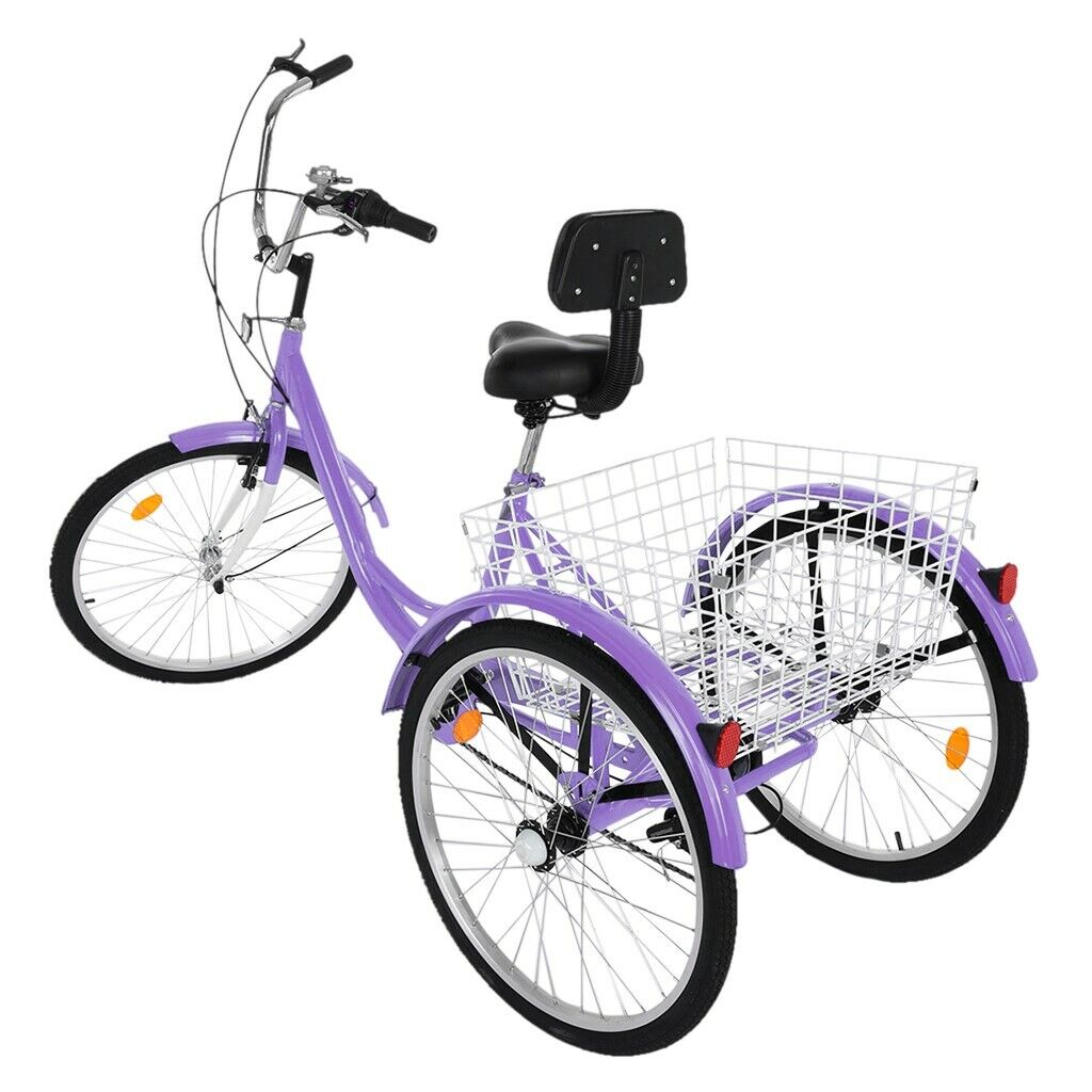Purple 24 Adult Tricycle 1 Quality inspection 7 3-Wheel Speed W Shopping For Insta Cheap mail order sales