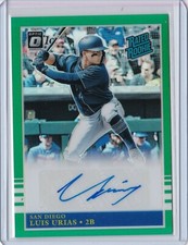 2019 Panini Donurss Optic LUIS URIAS Green AUTO RC Rookie Card SD Padres 2/5