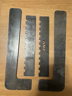 RWM Universal Brand New Weld-On 12''drop step 4pc kit Raw Steel Step 1/4'' Thick