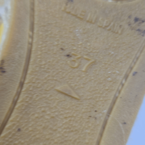 Vidorreta Made in Spain Women's Espadrilles Yellow Canvas Size EU 37 / US 6.5 - Picture 7 of 8