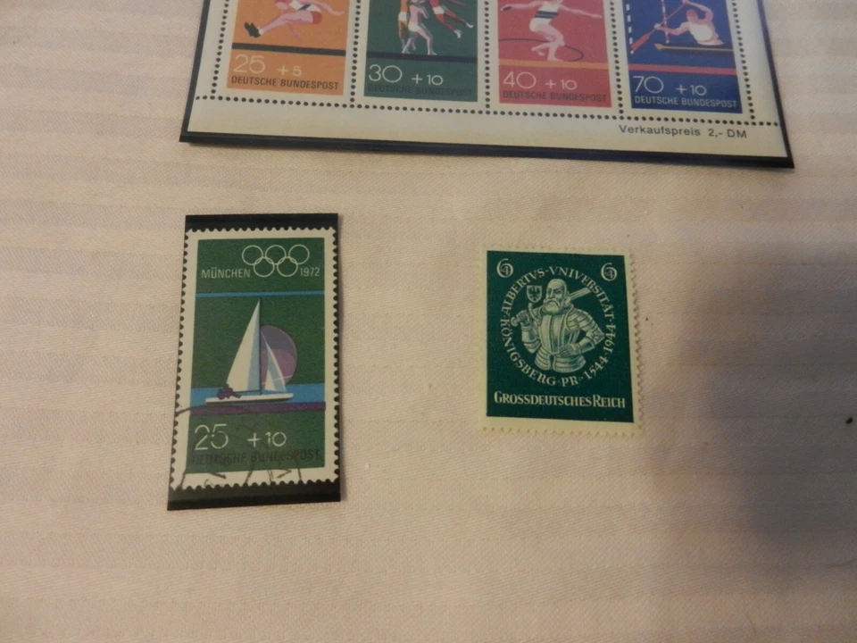 Lot of 6 Germany Stamps Block of 4 Munich 1972 Olympics, Albertus University - Image 3 of 3