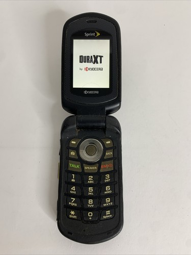Kyocera Sprint DuraXT E4277 Black PTT 3G Flip Phone Tested Working - Picture 5 of 6
