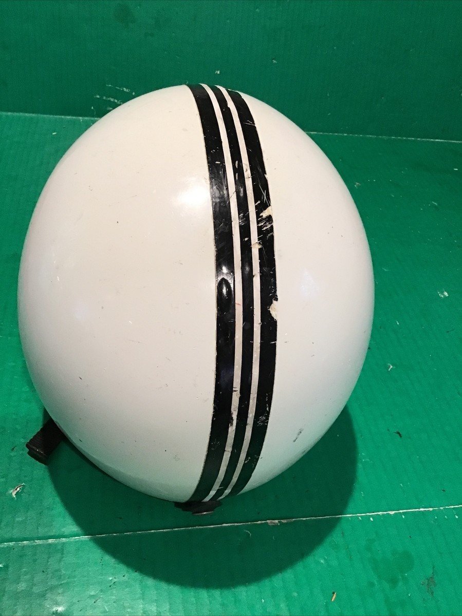 VTG Lear Siegler LSI-4170 Motorcycle Helmet White Racing Stripe sz
