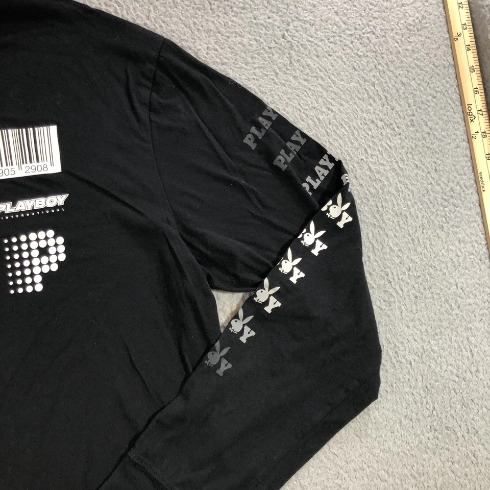 Playboy Pacsun Long Sleeve T Shirt Men’s XL Black Logo - Image 3 of 4