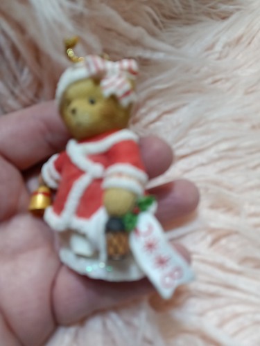 Cherished Teddies Abbey Press Exclusive Girl Bear Christmas Outfit w Bell 2008 - Picture 3 of 21