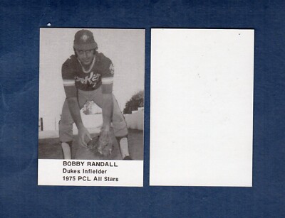 BOBBY RANDALL, Albuquerque Dukes ~1975 Broder Pacific Coast League PCL All Stars