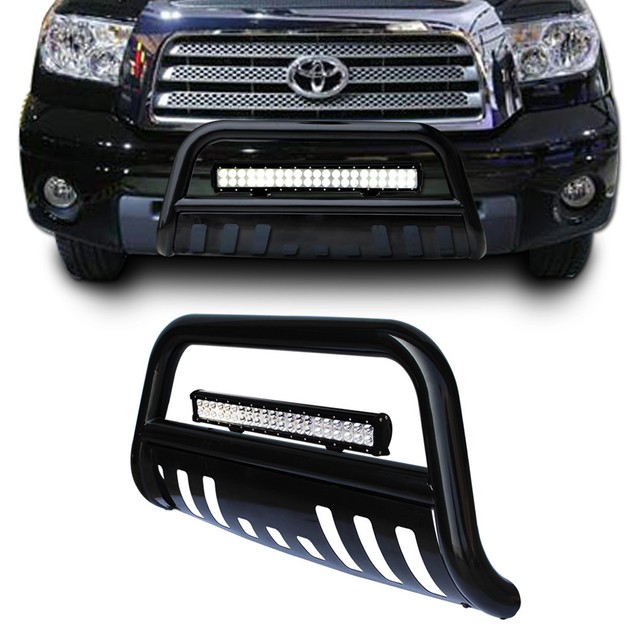 Black Bull Bar Bumper Grille Guard Skid 126w CREE LED Light Toyota