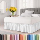 Wrap Around Dust Ruffle Bed Skirt - White - for Queen Beds with 18 in. Drop -.