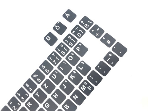 DEUTSCHE Tastatur aufkleber - schwarz MATT 48 Tasten - für IBM ThinkPad T41 - Bild 4 von 6
