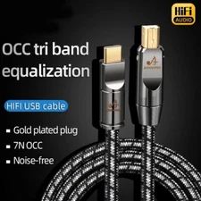 HiFi USB Cable USB Type A To B Audio usb otg type B Male For PC DAC Mobile