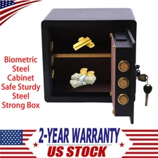Stainless Steel Large Safe Box Fireproof Waterproof, Personal Home Security Safe