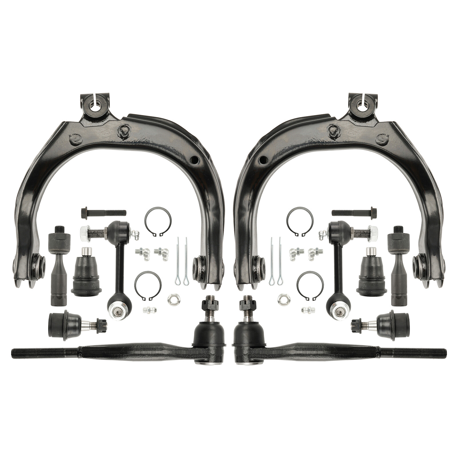 12pc Front Upper Control Arms & Tie Rod Suspension Kit for Trailblazer Envoy Isuzu