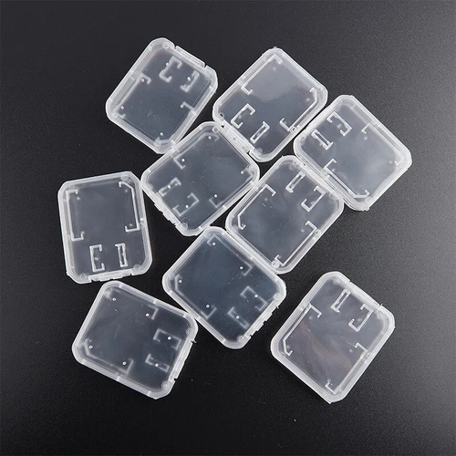 10pcsSd Card Case Transparent Standard SD SDHC Microsd Case Box Protector Holder