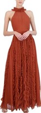 NEW 589 BCBG MAXAZRIA DRESS GOWN RED BURGUNDY 0 2 4 6 8 XXS XS S M MARVYN
