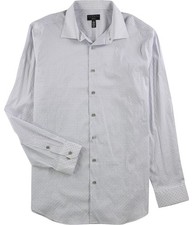 Alfani Mens Circle  Geometric Button Down Dress Shirt